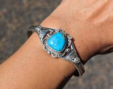 Authentic Navajo Cuff Bracelet Turquoise NA Native American Jewelry size 6.75 picture