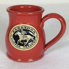 Saratoga Coffee Traders Deneen Pottery Mug Horse Jockey Red Racer #182 of 400 picture