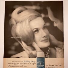 1963 Clairol Hair Spray PRINT AD So Touchable Clean Soft Holding Vintage 60s picture