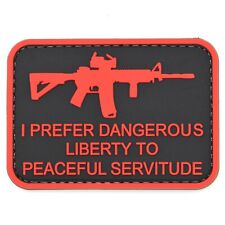 I Prefer Dangerous Liberty PVC Removable Patch Emblem Patches for Morale Red picture