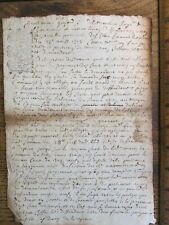 Antique Vintage Ephemera Early 1700s Handwritten Document in French i picture