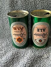 Rainier Old Stock Ale Flat Top Beer Cans - cans open-empty cans-Seattle, WA picture
