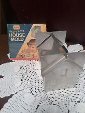 Vintage Alumode Party Cake House Mold And Booklet1956 Aluminum Manitowoc WI USA  picture
