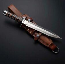 CUSTOM HANDMADE D2 TOOL STEEL HUNTING DAGGER BOWIE KNIFE DAGGER KNIFE W/SHEATH picture
