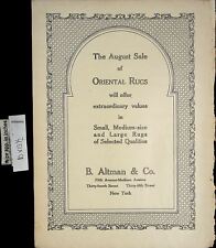 1922 August Sale Oriental Rugs B Altman Vintage Print Ad 6424 picture