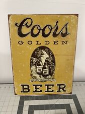 Vintage Style Metal Coors Golden Beer Sign picture