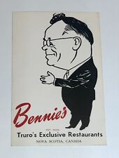 Bennie’s Truro’s Exclusive Restaurants Truro Nova Scotia Canada Vintage Postcard picture