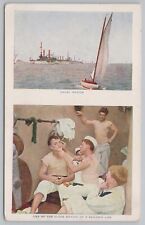 Military~Naval Review~Warships~Close Shaves Of A Sailors Life~~Vintage Postcard picture