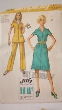 Uncut Vintage 1971 Simplicity 9326 Sewing Pattern Size 14 Dress, Tunic And Pants picture