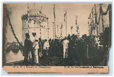 c1940's King Constantine in Thessaloniki Greece Vintage Unposted Postcard picture