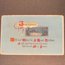 Antique Tucks Post Card Greetings With Best Wishes for a Happy Christmas 536 picture