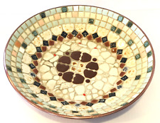 Vintage Mosaic Tiles Copper Bowl From Israel Judaica Judaism Hebrew Jewish picture