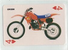 Vintage 1980s Honda CR125R CR 125R Dirt Bike Motorcycle Collectible Playing Card picture