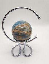 Blue Onyx Sphere With Stand, Blue Gemstone Gift  picture