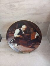 Vintage Norman Rockwell  “Grandpa’s Gift” Collector Plate - 1987 with stand  picture