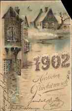 New Year Date Hold to Light HTL German c1902 Postcard picture