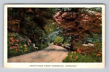 Hardwick VT-Vermont, Scenic General Greetings, Antique, Vintage c1934 Postcard picture