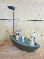 Whimsical Whittlers V. S. Vaughn and Stephanie Rawson Owl Pussycat Figurine 1992 picture