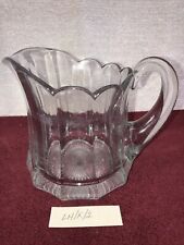 Vintage VERY HEAVY Clear Glass Pitcher picture