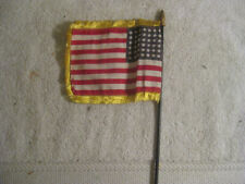 Vintage 48 Star United States of America Small Parade Cloth Flag 5 1/2” x 4” picture