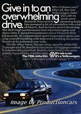 1986 VW Volkswagen Jetta GLI -  Original Advertisement Print Art Car Ad J713 picture