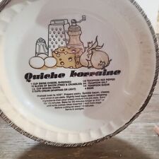 Vintage 80s 1982 Royal China by Jeanette Quiche Lorraine Baking Dish picture