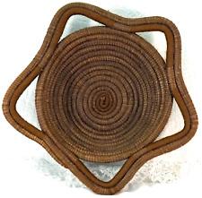 Old Hand Coiled Basket / Bowl with 5 Sided Handles From an Estate picture