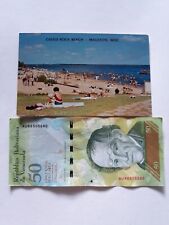 Postcard Castle Rock Beach Mauston Wisconsin 50 Venezuela foreign currency Tub15 picture