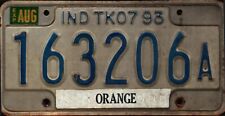 Vintage 1993 INDIANA  License Plate - Crafting Birthday MANCAVE slf picture