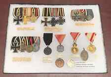 WWI German /Austrian Collection of Military Medals/Medals Bar in Holder box picture
