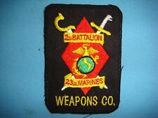 PATCH USMC 2nd BATTALION 23rd MARINE  RGT WEAPONS COMPANY picture