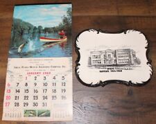 Vintage 1963 Calender & WHS Plate Wilsey Kansas picture