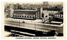 RPPC WWII Era Montreal QC Canada Postcard Canadian National Railways Ctl Station picture