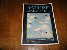 Old Vintage December 1930 Nature Magazine w/ Seagull Birds  Cover picture