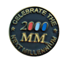 CELEBRATE THE NEXT MILLENNIUM 2000 MM Gold Tone & Enamel Collectible Lapel Pin picture