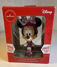 Hallmark Disney Minnie Mouse On Scooter Christmas Ornament Bobble-Head 5
