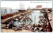 GALVESTON, Texas TX ~ Boats Docks MOSQUITO FLEET c1910s  Postcard picture