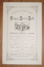 1874 Broadside, Grand Military Fancy Dress Ball, Providence, R.I., Burnside Grd. picture