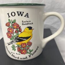Vintage Lipco Iowa  State Bird and Flower Souvenir Mug Wild Rose White Korea picture