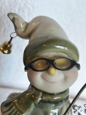 Adorable Snowman Wearing Shades And Holding A Star Candleholder 6” Tall picture