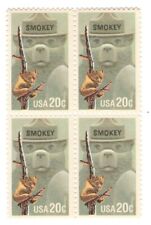 Smokey the Bear 39 Year Old Mint Vintage US Postage Stamp Block from 1984 picture