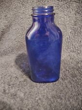 Vintage Cobalt Blue Glass Bottle, Unbranded, 6.5'' Tall picture