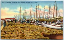 Postcard - Sponges along the Dock, Tarpon Springs, Florida picture