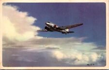Spanish English Postcard American Airlines in Flight Route of the Flagships picture