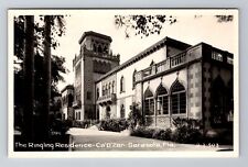 Sarasota FL-Florida RPPC, The Ringling Residence, Antique, Vintage Postcard picture