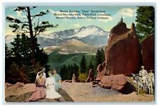 c1930's Mount Manitou Deer Scene From Mount Manitou Park Pike Peaks CO Postcard picture