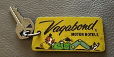 Vintage Vagabond Hotel Motel Room Key Fob & Key Rosemead California #212 picture