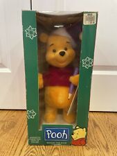 VTG 1998 TELCO Motion-Ettes Winnie the Pooh POOH BEAR Animated Christmas Figure picture