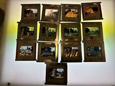 Vtg 1950s Photo KODACHROME 35mm SLIDE Lot Of 13 Halloween Pumpkin Display Carved picture
