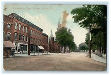 1915 Glimpse of Main Street, Easthampton, Massachusetts MA Postcard picture
